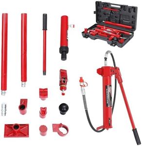 Porta Power Hydraulic Kit-10 Ton Porta Power Jack Hydraulic Pusher Puller Kit, Portable Hydraulics Ram Kits for Auto Body Repair