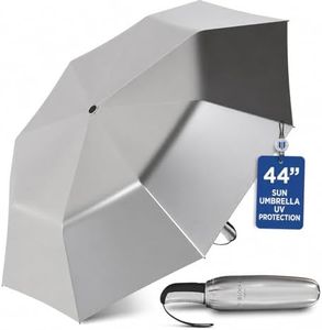 UV-Blocker Sun Umbrella UV Protection Travel Sun Protection - Auto Open, Windproof Sun Umbrella with 55+ UPF, UV Protection, 44", 44 Inches, 44"