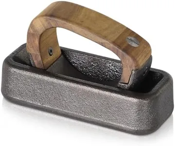 AdHoc Rocking Mortar Rocca - Durable Gadget for Crushing Garlic, Herbs & More - Cast Iron & Acacia Wood Mortar & Pestle - Herb Grinder Mortar with Rocking Motion - Essential Kitchen Tool