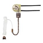 Westinghouse 7728700 Fan Light Switch with Antique Brass Pull Chain