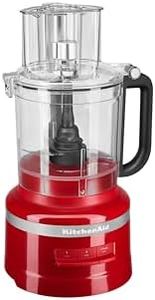 KitchenAid 13 cup Food Processor Empire Red KFP1319 400W 13 Cup BPA Free 2 Speed 3.1L, In-Bowl Accessory Storage