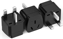 YUESEC UK to Australia Adapter, 3 Pack Universal Travel Adapter AUS NZ to UK Power Plug Adaptor, Australia/China/New Zealand/Argentina to British Converter Plug Adapter,Type I Plug, Black