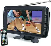 Tyler 7" Portable 720p TV LCD Monitor Rechargeable Battery Powered Wireless Capability HD-TV, USB, HDMI Input, AC/DC, Remote Control Built In Stand Small For Car Kids Travel