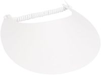 MG Womens Cotton Solid String Sun Visor (White)