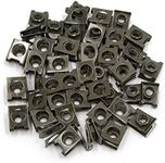 Uxcell a17031000ux0957 50 Pcs Dark Green Metal Motorcycle M6 U Nuts Fairing Clip Speed Fastener, Pack