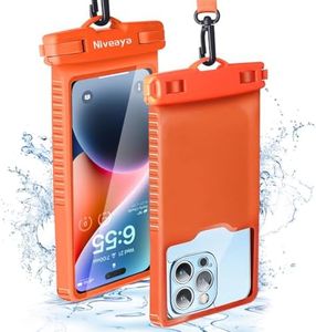 Niveaya Waterproof Phone Pouch, Waterproof Phone Case Compatible for iPhone 15 14 13 12 Pro Max Up to 7", IPX8 Cellphone Kayak Accessories, Travel Essentials 1Pack