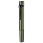 Hongdian M2 Black Forest Mini Fountain Pen, Extra Fine Soft Nib & Sleek Shape Aluminium Short Pocket Travel Pen (Army Green)