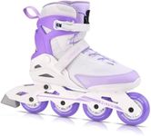 COSMOID Women's Adult Fitness Inline Skate - Roller Skates Blades Adult Female,White & Purple,Size 5-12,Move