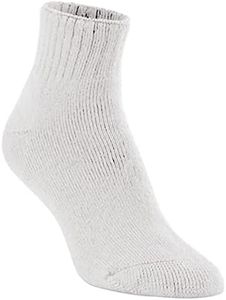 World's Softest Men's Classic Quarter Crew Sock White (L) Women's 10+/Men's 8.5-12