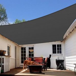Artpuch Sun Shade Sail, 16'x20' Dark Grey Rectangle, Curved Edged Commercial Grade 185GSM Permeable Outdoor Shade Cloth for Deck, Backyard, Patio (Custom Sizes Made)