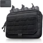 WYNEX Molle Admin Pouch of Kangaroo Style, Tactical Utility Tool Pouch with Mag/Zipper Strip Insert Modular EDC Medical Bag Organizer Attachment Patch Included