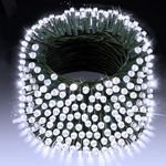 XURISEN 403FT 1000 LED Christmas Lights Outdoor, Super Long String Lights 8 Modes & Memory Timer Plug in Green Wire Christmas Tree Lights for Home Xmas Party Wedding Decor- Cool White