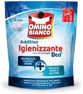 Omino Bianco - Additivo Lavatrice Igienizzante Idrocaps, Capsule Idrosolubili per Bucato, Tecnologia Deo+, Contro Batteri e Cattivi Odori, 10 Caps