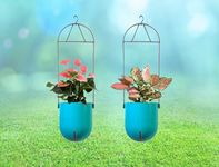 Indian Discovery® Self-Watering Hanging Planter Pot |UV Resistant Plastic Planter for Indoor & Outdoor Gardening |Ceiling Hanging - SEA Green| Sphere|1 Pc| Modern Flower Pot for Balcony & Home Décor