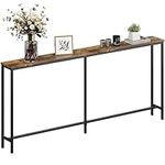 Lifewit 70.9" Narrow Long Console Sofa Table with Metal Frame for Living Room, Industrial Entryway Table for Hallway Entrance Office Corridor Coffee Table Behind Sofa, Easy Assembly, Rustic Brown