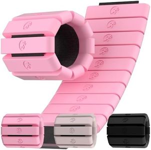 Sonkoloro Adjustable Wrist Weights for Women Men, Leg Weights for Women 0.75lb-1lb-1.3lb Each for Walking, Yoga, Dance, Barre, Gym (Blush, 4LB(Set of 2))