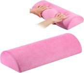 YANGHX Large Size Half Moon Bolster Pillow Leg Pillow For Neck Back Knees Legs Support Lumbar Roll Half-Moon Shape (Pink)