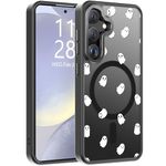 LUHOURI for Samsung Galaxy S24 Case with Fashion Designs,Wireless Charging Compatible, Shockproof Translucent Matte Cover - Cute Floral Design for Women - Little Ghosts