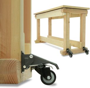 GBL Heavy Duty Retractable Castor Wheels Set of 4 – 250kg, No Floor Marks