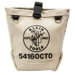 Klein Tools 5416OCTO Tool Bag, Bull-Pin and Bolt Pouch, No. 4 Canvas with Tunnel Connection, 5 x 5 x 9-Inch