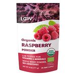 Organic Raspberry Powder, from Freeze-Dried European Raspberries, 6 Oz, Raw, 24-Day Supply, No Added Sugar