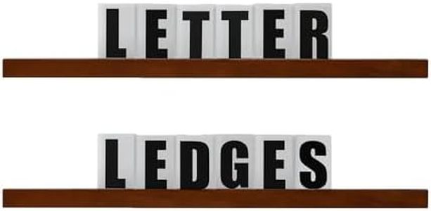 Letter Ledge for Wall Message Board Shelves 2 Ledges Dark Walnut Wood 34”W