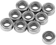 10 Pcs MR63ZZ Miniature Ball Bearings, Double Shielded/Sealed Miniature Steel Ball Bearings, 3x6x2.5mm Metal Shielded Ball Bearing for 3D Printer, Model Making