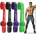 LEEKEY Resistance Band Set, Pull Up Assist Bands - Stretch Resistance Band - Mobility Band Powerlifting Bands for Resistance Training, Physical Therapy, Home Workouts (Set-4)