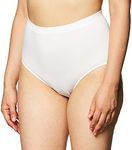 Bali Women's Comfort Revolution Seamless Brief Panty, White, 6/7