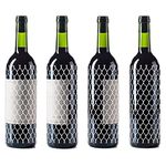 50 Pieces Wine Mesh Protective Sleeves 7.8 Inch Long Mesh Liquor Bottle Sleeves Keep Bottles Safe Mesh Sleeves for Wine Liquor Bottles Keep Bottles Safe While Traveling or in Transportation, White