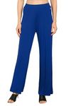 ZELENA Maternity Pregnancy & Postpartum Pajamas for Women | 95% Viscose 5% Lycra Extra Stretchable Fabric | High Waisted Pregnancy Pyjama for Mothers | Dailywear Payjama with Pockets (Blue)