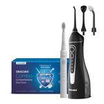 ORACURA® Daily Pro Combo OC200 Smart PLUS Water Flosser® Black & SB300 Sonic Smart Electric Rechargeable Toothbrush Grey