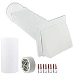 SPARES2GO Exterior Wall Venting Kit & Extension Hose for Air Conditioning Unit (5" x 3m, White)