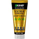 5kind Extra Strong Hemp Cream 100ml - High Strength Hemp Oil and Arinca Cream for Massaging Joints & Muscles, Lower Back, Feet, Knees, Neck & Shoulders - Infused with Natural Oils & Extracts