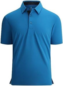 Alex Vando Mens Golf Shirt Moisture Wicking Quick-Dry Solid Short Sleeve Polo Shirts for Men, Royal 09, Small