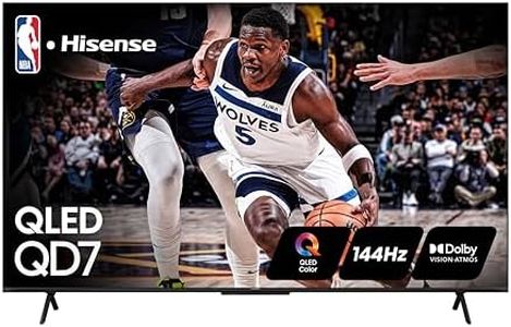 Hisense 85-Inch Class QD7 Series QLED 4K UHD Google Smart TV (85QD7N, 2024 Model) - QLED, Native 144Hz, Motion Rate 240, Direct Full Array, Game Mode Pro, Alexa Compatibility