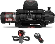 X-BULL Electric Winch 13000 lb. Load Capacity with 79ft Synthetic Rope and Hawse Fairlead 12V IP68 Waterproof, Wired and Wireless Remote for 4WD 4x4 Off-Road Vehicle Truck Jeep