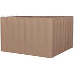 Outsunny 10' x 10' Universal Gazebo Sidewall Set with 4 Panels, Hooks/C-Rings Included for Pergolas & Cabanas, Brown