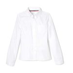 French Toast Girls' Long Sleeve Oxford Blouse Button Down Shirt, White, 14