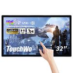 TouchWo 32 inch Interactive Touchscreen Monitor, Digital Electronic Whiteboard with 16:9 FHD 1080P Display, Windows 10 All-in-One Smart Board for Office and Classroom, Core i7 RAM 16G & ROM 512G