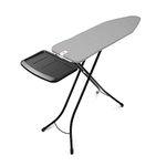 Brabantia Size B Ironing Board (49x15 in) 7 Height Options, Solid Steam Unit Rest Holder (Metalized) Non-Slip Feet, Anti-Collapse Child Locks