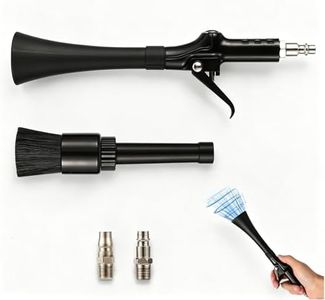 Tornado Mini Air Cleaning Gun for Car Detailing-High Pressure Air Blaster with 2-in-1 Dual-Head Nozzle-Compact Metal Detailing Tool for Interior Dust & Debris Removal-Fits Standard Air Compressor