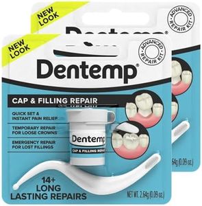 Dentemp Maximum Strength Loose Cap and Lost Filling Repair - Dental Repair Kit for Instant Pain Relief (Pack of 2) - Packaging May Vary