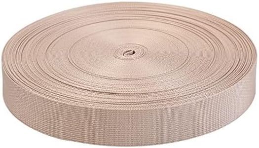 Devobunch Heavy Duty Nylon Webbing - 1.5 Inch Nylon Strapping for Outdoor DIY Gear Repair, 1.5 Inch by 10, 25, or 50 Yards (50 Yard, 1.5'' Tan)