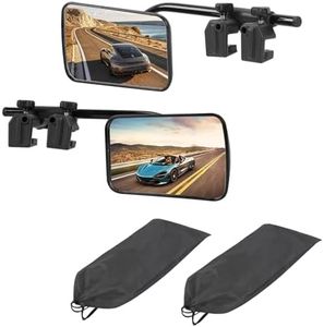 CAFOPAR Clip-On Mirror Extenders for Towing - 360° Adjustable Side Mirror Extensions with Flat Locking Design，Tool-Free Installation compatible with RV, SUV, Trucks, Vans, Trailers (1 Pair)