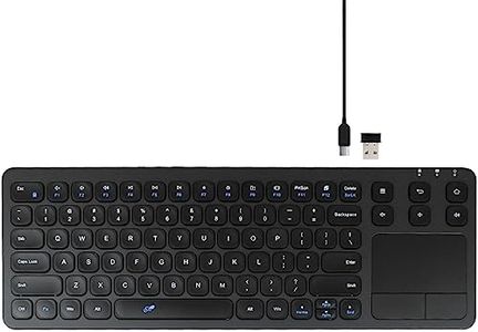 Vilros 2.4G Wireless & Wired Touch Keyboard with Built-in Touchpad- USB Wired + 2.4G Wireless Keyboard Compatible with Raspberry Pi