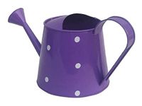 Railing Planter Impex Dotted 2 litres Metal planters Round Watering Can - Rust Free Home Decor Gifting, Garden, Gardening, Tools (Pack of 1, Purple)