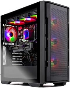 Skytech Rampage Gaming PC, Ryzen 7 7700X 4.5 GHz (5.4GHz Turbo Boost), NVIDIA RTX 4060 Ti 8GB GDDR6X, 2TB SSD, 16GB DDR5 RAM 5200, 750W Gold PSU, 360mm AIO, Wi-Fi, Win 11 Home