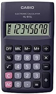 Casio HL-815L-BK Portable Type 8 Digits Calculator HL815L Black