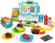 FS Pretend Play Calculator Cash Register Toys with Scanner, Large Draw, Microphone, Play Food, Supermarket Cashier, Great Pre-School Gift for Kids, Toddlers, Boys & Girls, Ages 3 4 5 6 7 8